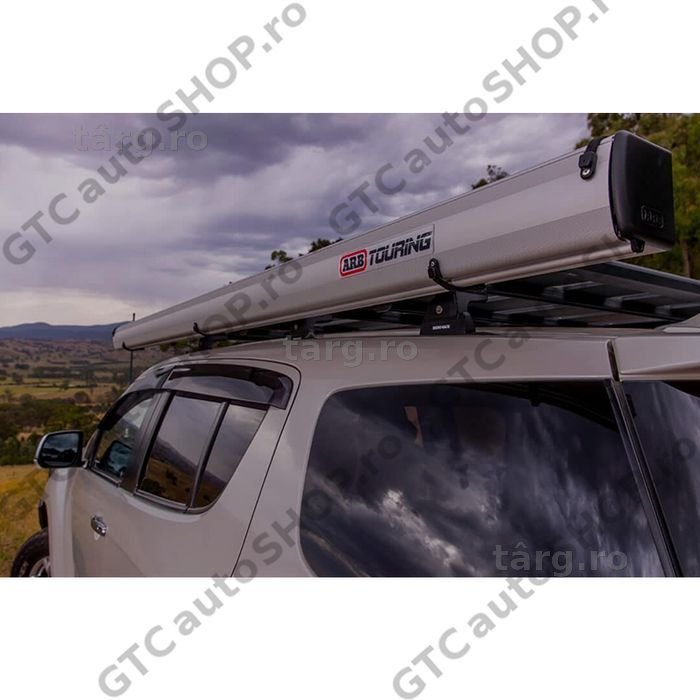 marchiza arb touring 250 x 250 cm in carcasa aluminiu argintiu si iluminare