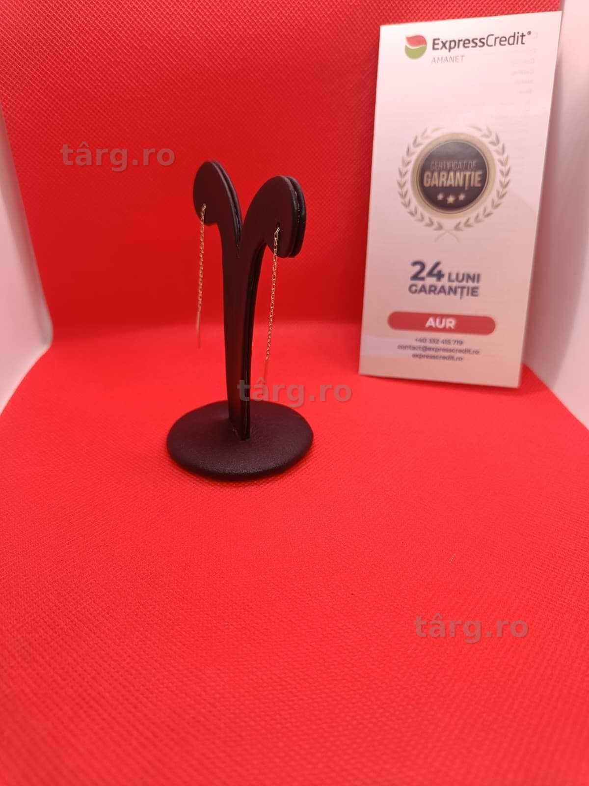 Cercei aur 14K 1.75g (Ag16 Moldova b32997.4) - Garantie 2 ani! 3