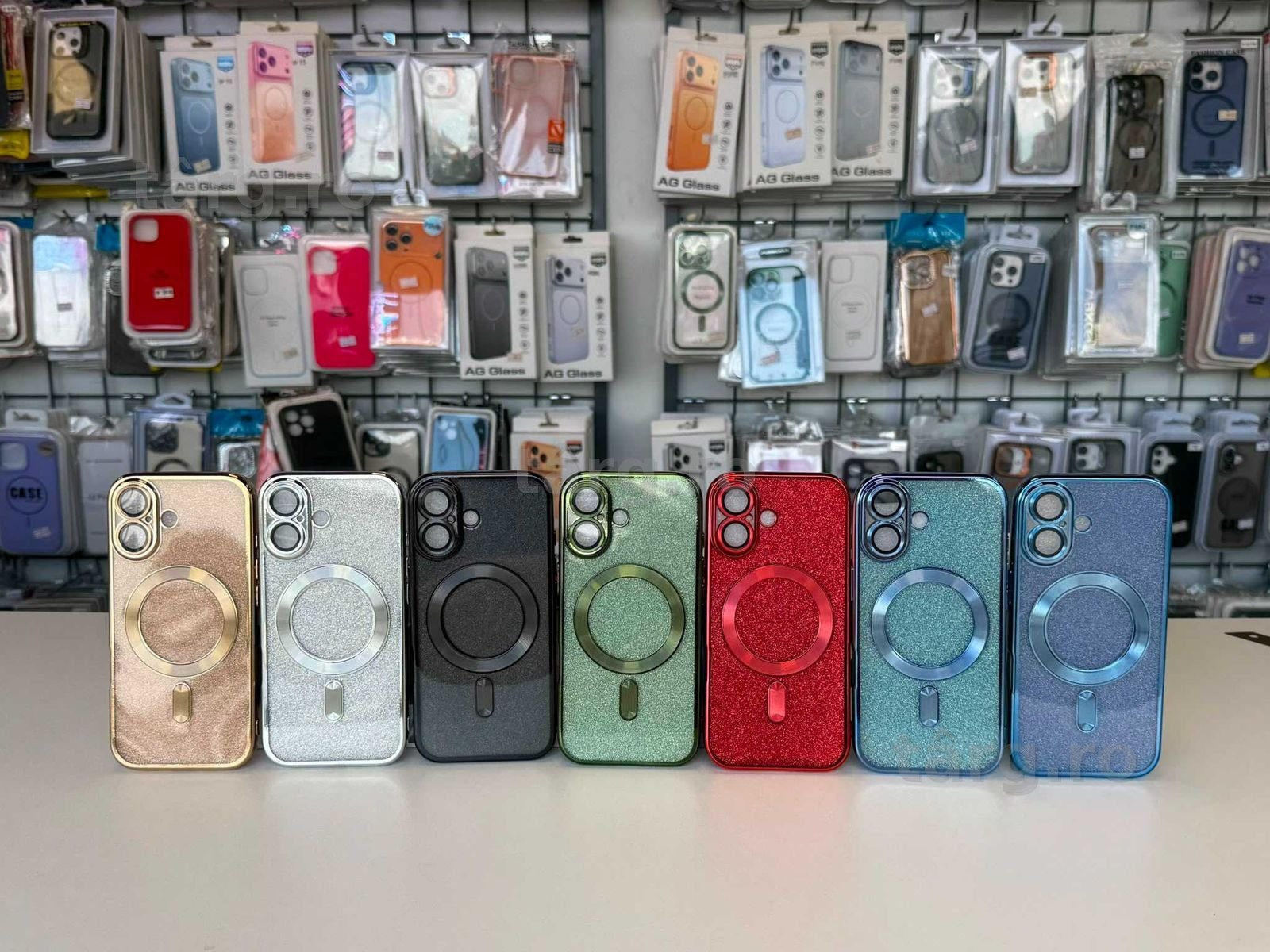 Huse silicon, sclipici, Magsafe pentru iPhone 17
