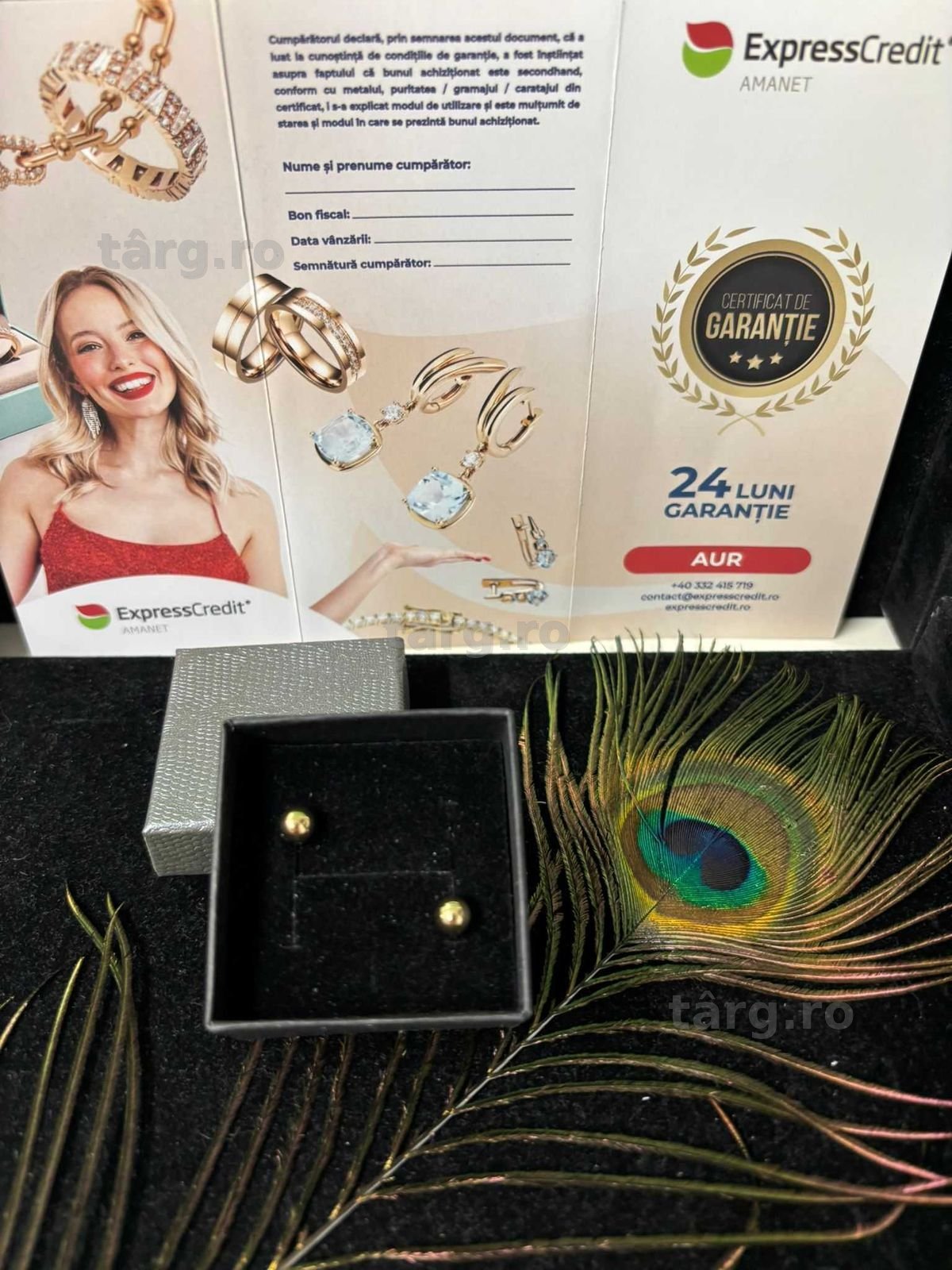Cercei aur 14k 1.21g (B.60390.4-Tatarasi) Garantie 2 ani-605 lei 5