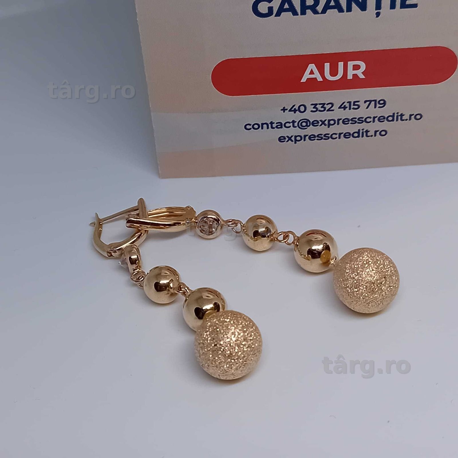 Cercei Aur !4K 6.70g (Ag4 Dacia B.52071.3) Garantie 2 ani 3