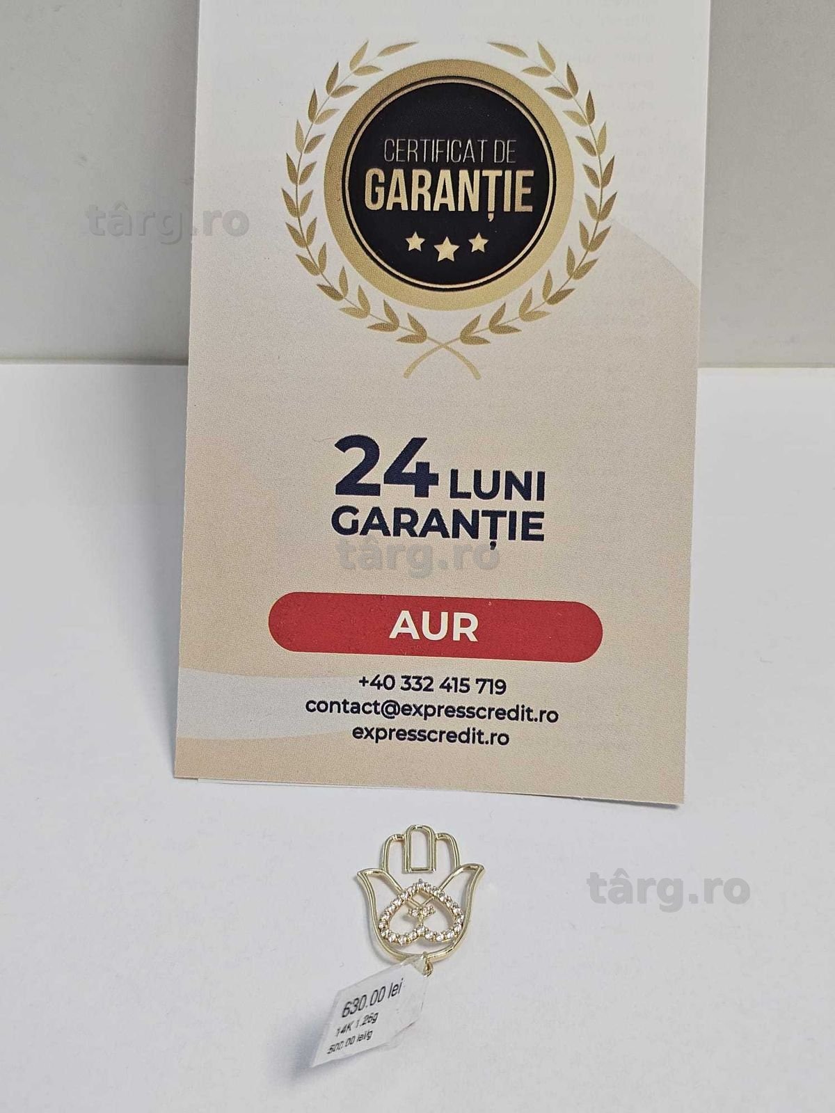 Pandantiv de aur 14k (Ag29 Siraj b.34325.1) Garantie 2 ani