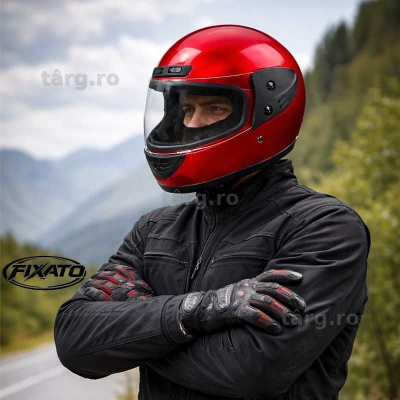 Casca Moto/Scuter/ATV, viziera detasabila, marime universala, Rosu 2