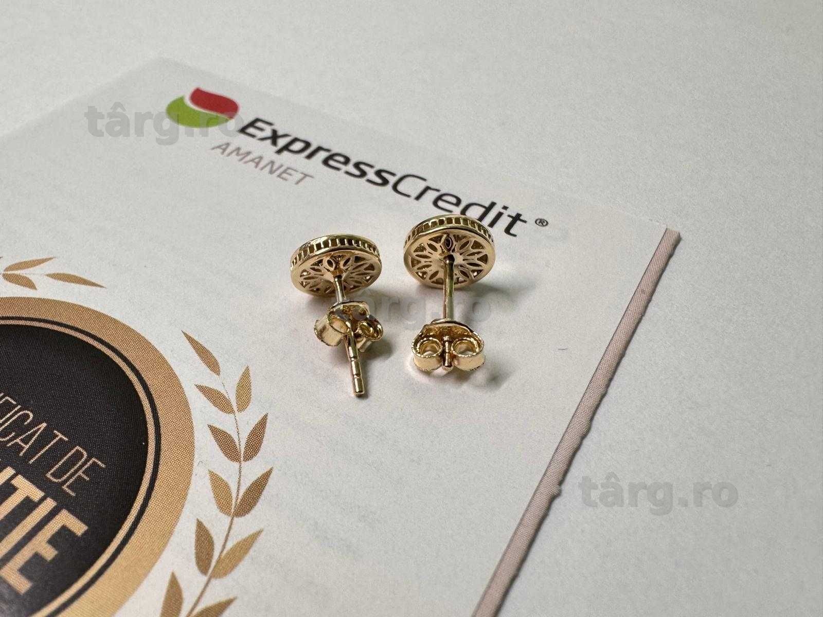 Cercei aur 14K 1.46g (B.61752 Tatarasi) Garantie 2 ani 2