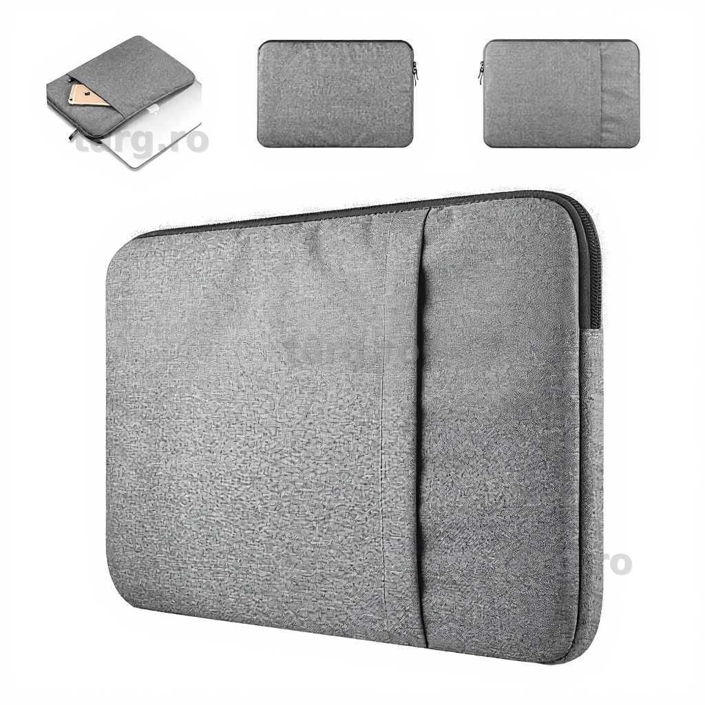 Husa laptop universala 15.6 impermeabila cu protectie buzunar telefon
