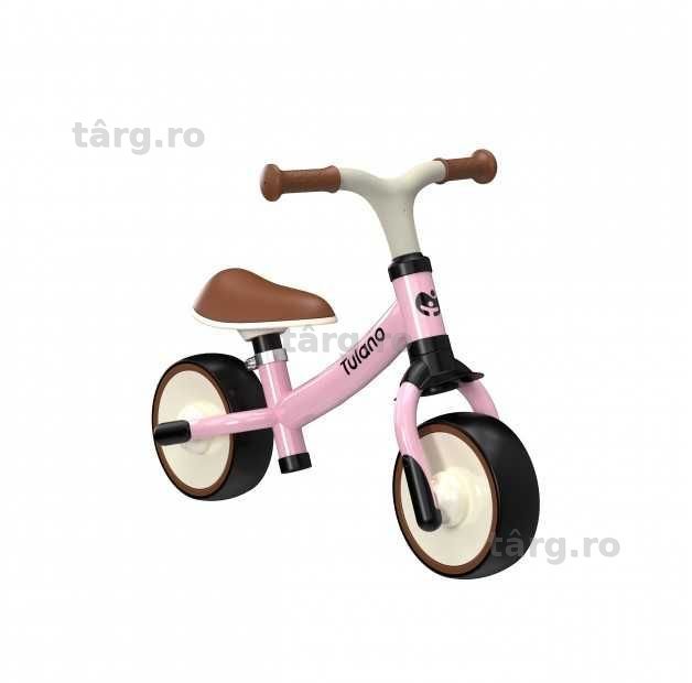 Bicicleta fara pedale pentru copii Tulano Scout 15, ajustabila, Roz