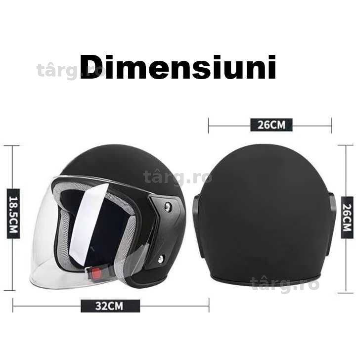 Casca Scuter/Moto/ATV Open Face, Marime Universala, Negru, NOU 4