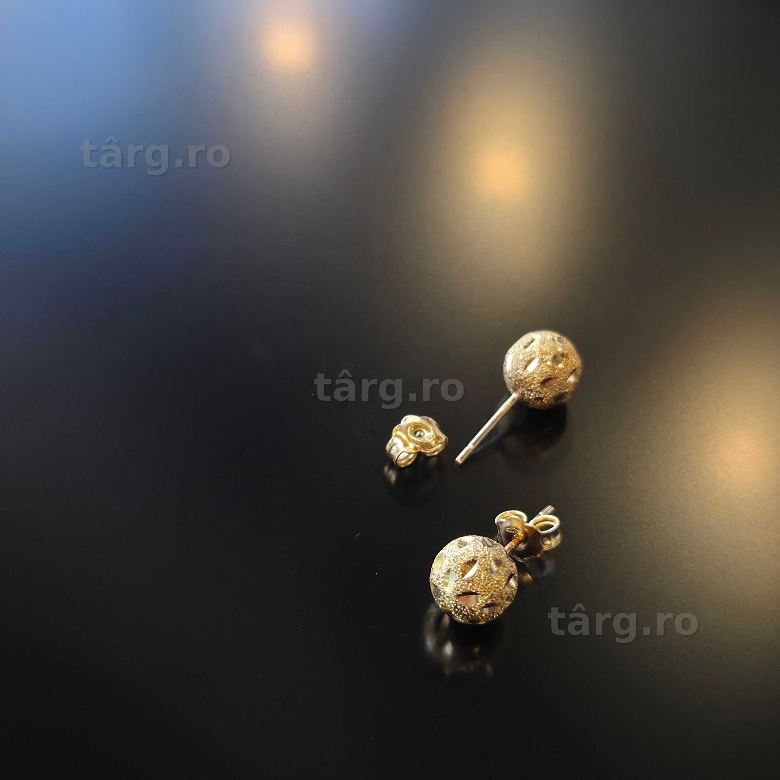 Cercei Aur 14K (Iulius Mall)(B-336) Garantie 2 ani! 2