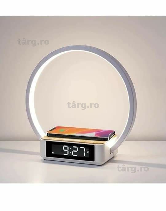 Lampa cu touch,ceas si incarcare telefon