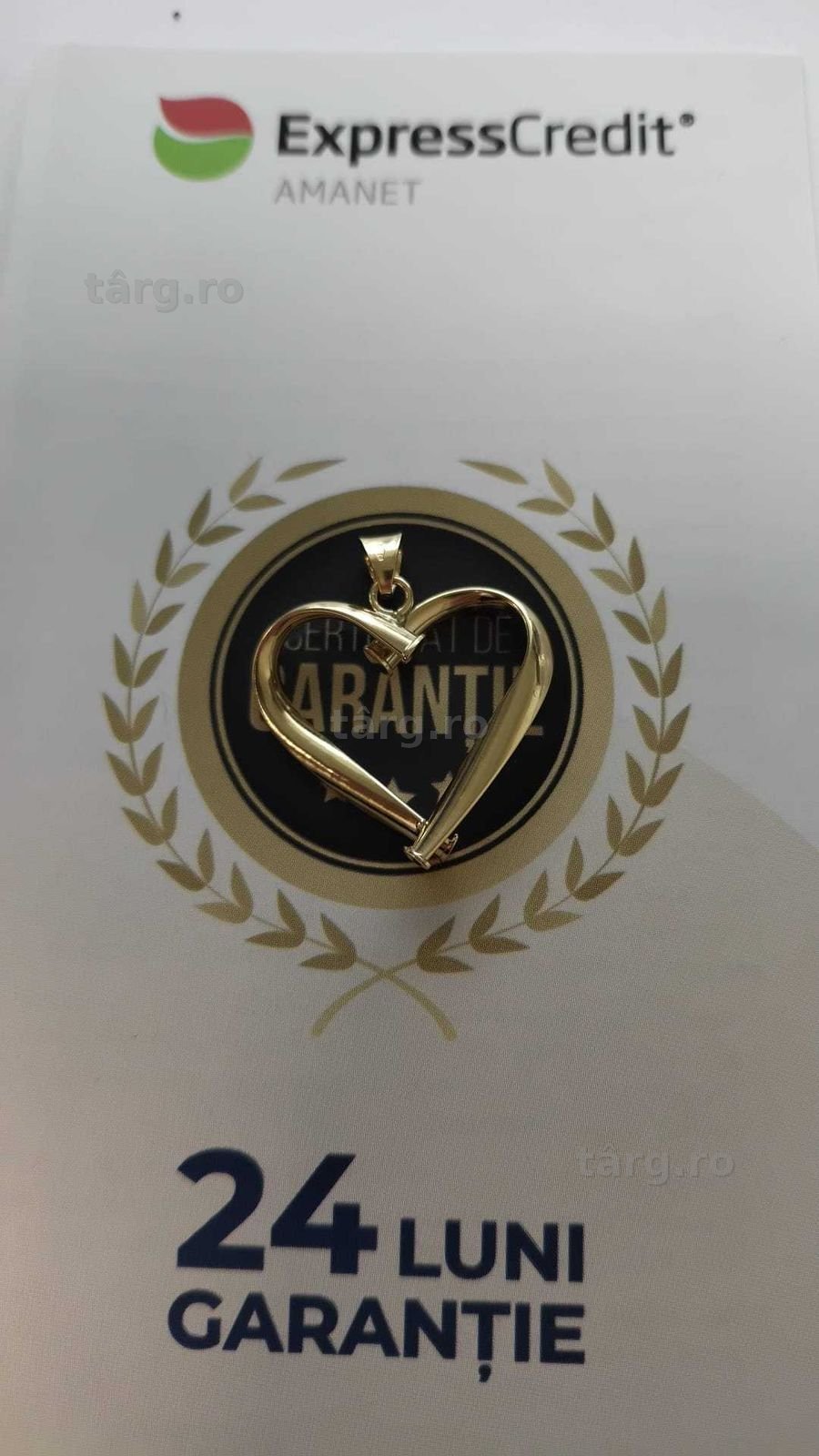 (AG42) Pandantiv aur 18K " Inima" B.33874.4 - Garantie 2 ani