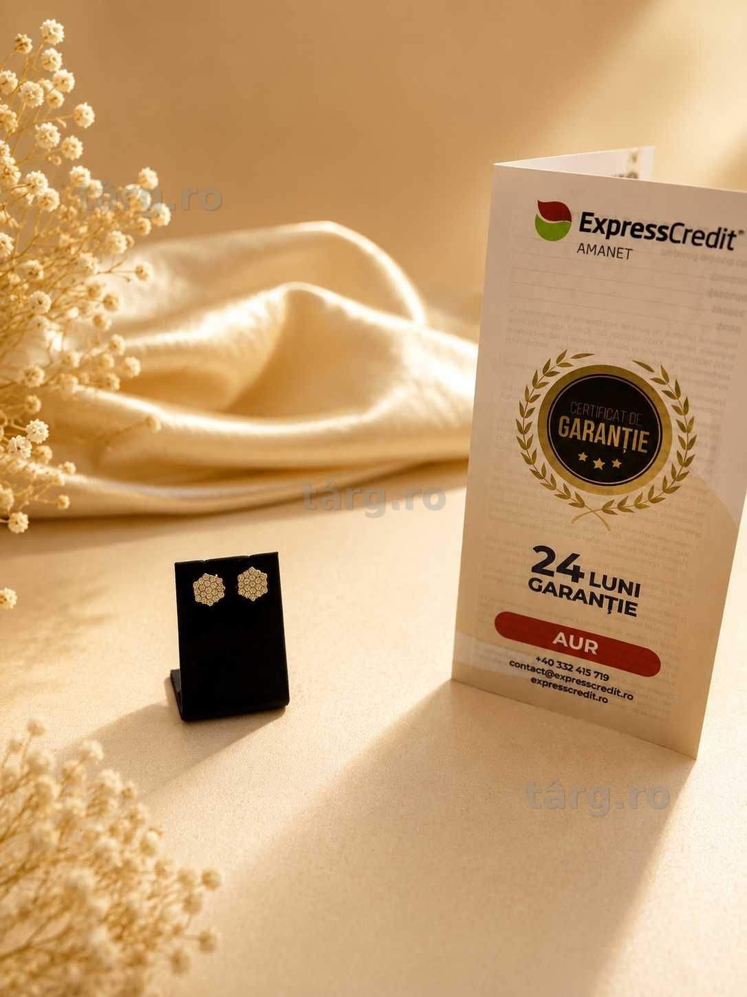 Cercei aur 14K 1.99gr (Ag25 Belvedere B.42834.1)-Garantie 2 Ani! 3