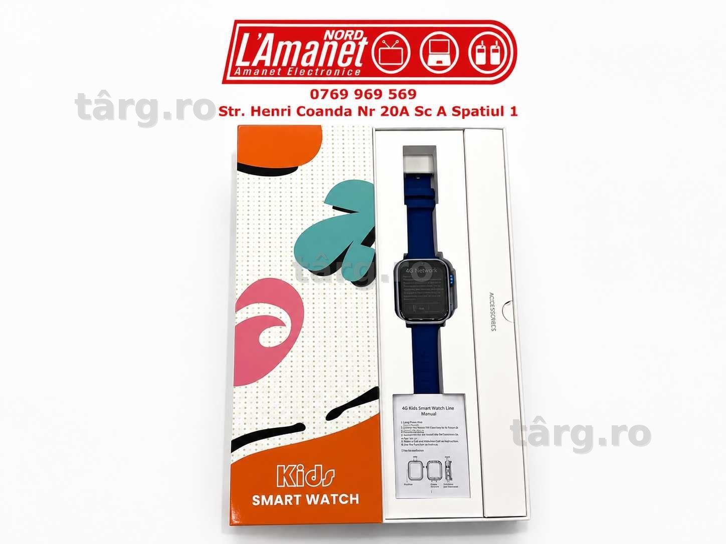 Kids Smart Watch T45 GPS Tracker 4G Video Call Camera - Nord