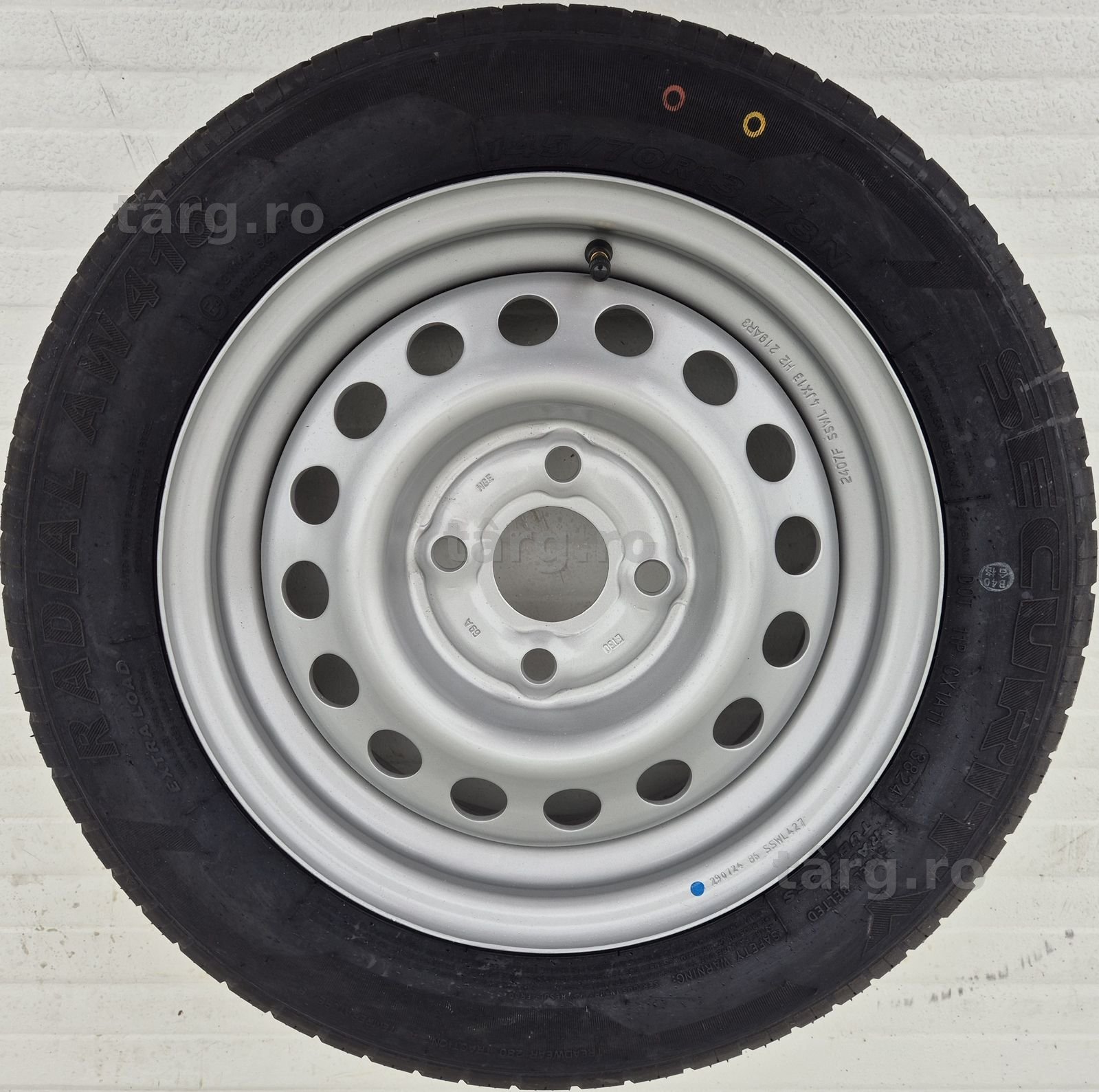 Roata remorca 145/70 R13 78N,Anvelopa SECURITY M+S Janta 4JX13 ET30 2