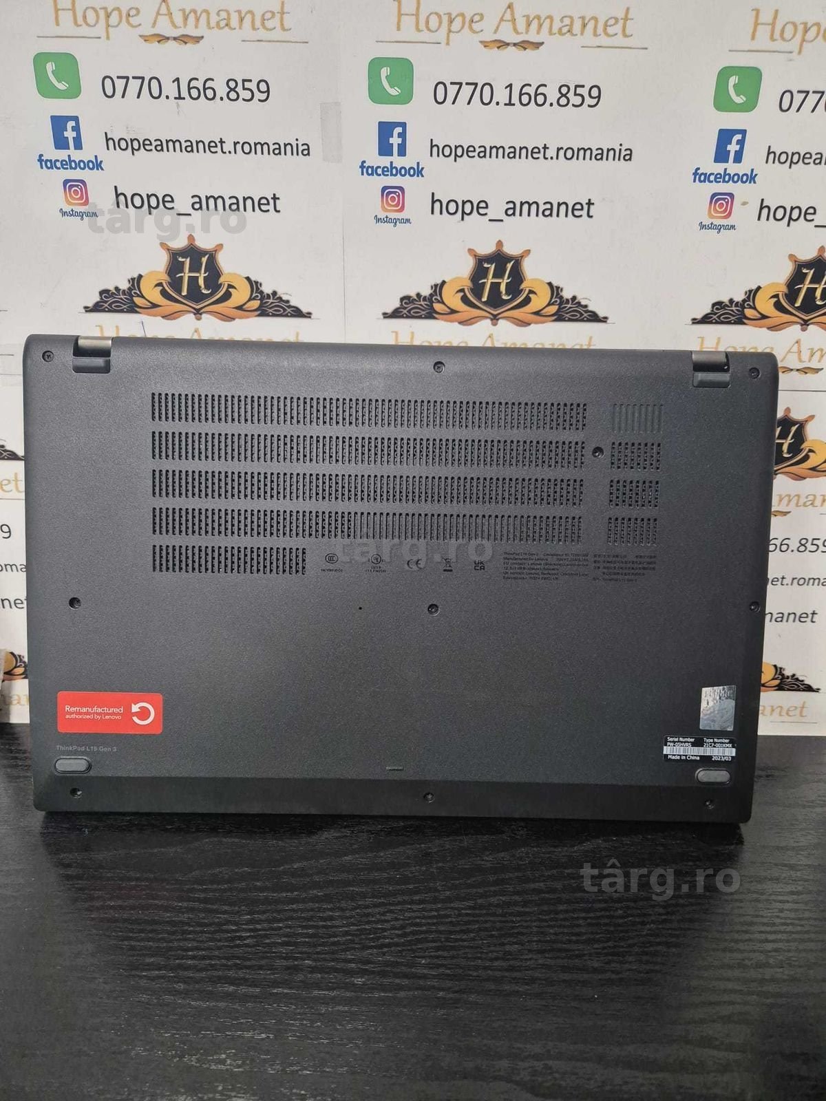 Hope Amanet P10/Laptop Lenovo Thinkpad L15 Gen 3 AMD Ryzen 5 PRO 5675U 3