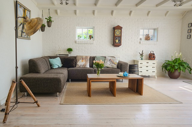 Bright, modern living room