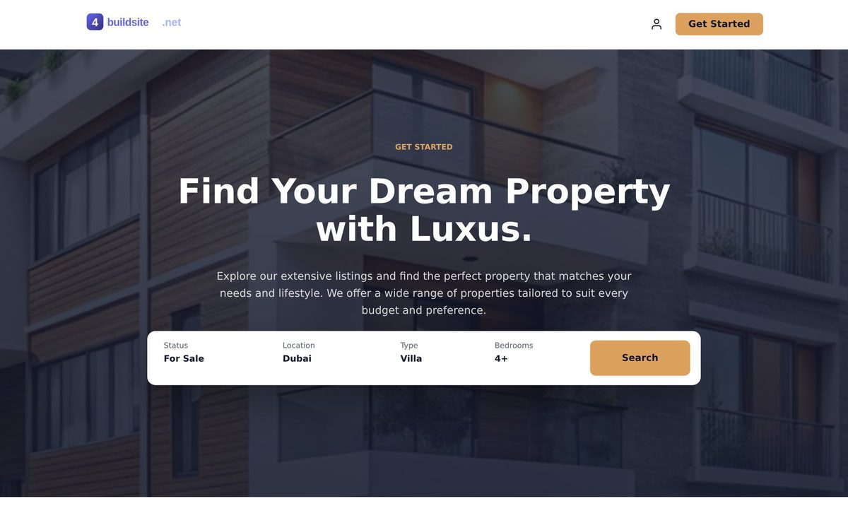 Landing site — Real Estate