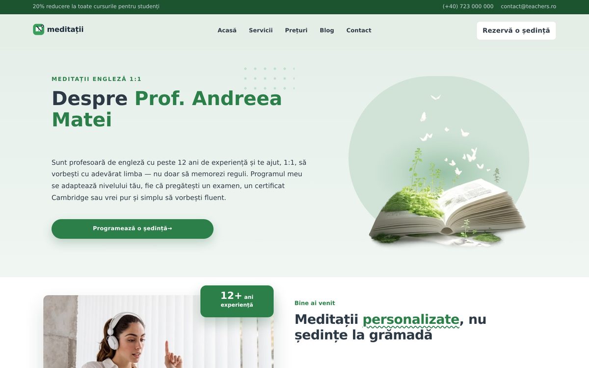 Landing site — Teachers — Educație & cursuri