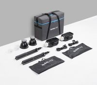 Nanlite FS-300B 2KIT LED Bi-Color Spot Light + Bag + Softboxes + Stands