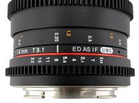 SAMYANG 14mm T3.1 CINE LENS ED AS IF UMC CANON VDSLR EF MOUNT 