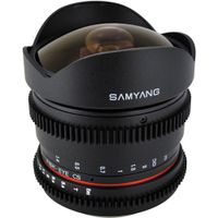 SAMYANG 8mm T/3.8 CANON VDSLR CINE LENS CSII 