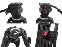 JY0508G CARBON FIBER VIDEO TRIPOD 1.8M +  GROUND SPREADER