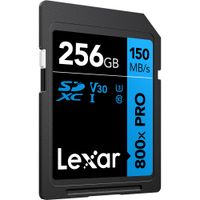 Lexar SDXC 800x Pro UHS-I V30 256GB High-Performance Memory Card BLUE Series