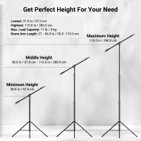 SmallRig RA-S280A Air-Cushioned Light Stand with Arm 3737