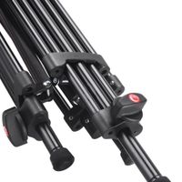 JY0606A (JY0508A) ALUMINIUM VIDEO TRIPOD WITH JY0606 FLUID HEAD 6 KG / 190 CM