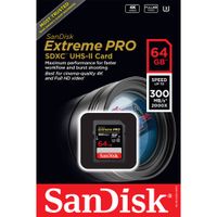 SanDisk Extreme Pro SDXC 64GB 300MB/s, UHS-II, U3, V90 (SDSDXDK-064G-GN4IN)