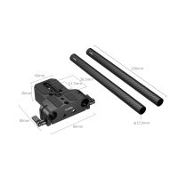 SmallRig Bottom Mount Plate with Dual 15mm Rod Clamp 5609