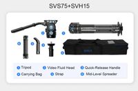 Sirui SVS75 Rapid-System Carbon Fiber Tripod with SVH15 Fluid Head (75mm)