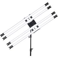 NanLite Pavotube Quad Bank 4 T12 LED Tube Mount with Gooseneck and 5/8in Receiver HD-T12-4-BHG
