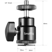 SmallRig 1/4 Camera Hot shoe Mount with Additional 1/4 Screw (2pcs Pack) 2059