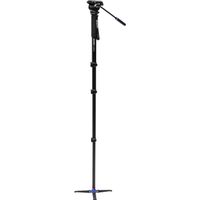Benro A48FDS4PRO Aluminum Monopod - Flip Leg Locks - S4PRO Head - 3 Leg Base