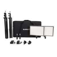 NanLite LumiPad 25 2KIT High Output Dimmable Bi-Color Soft LED Panel with Power Adapter