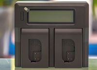 Digital Power Dual Slot Charger with LCD for Panasonic BLK22 Batteries