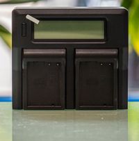 Digital Power Dual Slot Charger with LCD for Panasonic BLC12 Batteries 