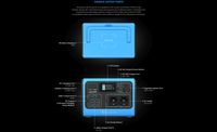 PowerOak Bluetti EB55 700W/537Wh LiFePO4 Solar Portable Power Station