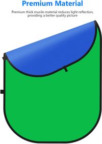 REVERSIBLE FLEX BLUE & GREEN CHROMA KEY BACKGROUND 5 X 7 (153 X 213 cm)