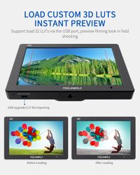 FeelWorld T7 Plus 7inch IPS On-Camera Monitor with 3D LUT, Waveform & Vectorscope