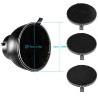 Nicefoto 18cm Honeycomb 60 degree Grid 6x6mm for Standard Reflector 