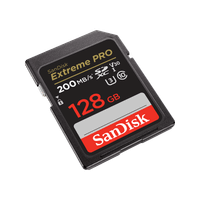 SanDisk 128GB Extreme PRO UHS-I SDXC Memory Card 200 MB/s V30 + 2 Ani RescuePRO Deluxe