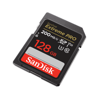 SanDisk 128GB Extreme PRO UHS-I SDXC Memory Card 200 MB/s V30 + 2 Ani RescuePRO Deluxe