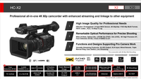 Panasonic HC-X20 Professional All-in-one 4K 60p Camcorder with Live Streaming
