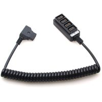 DigitalFoto VC02 D-Tap Breakout Adapter with 4 x D-Tap Ports (Coiled Cable)