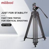 Miliboo MTT608A Video Tripod 196 cm + MYT802L Vertical Shooting Fluid Head 8 Kg