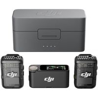 DJI Mic 2 (2 TX + 1 RX + Charging Case) Dual Compact Digital Wireless Microphone System/Recorder for Camera & Smartphone (2.4 GHz)