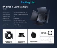 SmallRig RA-BD08 8-leaf Barndoors 4204 for Fresnel & Bowens Mount