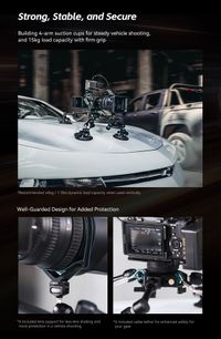 SmallRig All-in-One 4-Arm Suction Cup Camera Mount Kit for Vehicle Shooting SC-15K 3565B