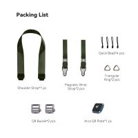DigitalFoto 3-in-1 Convertible Magnetic Buckle Wrist & Shoulder Strap System (Green)